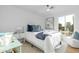 Cozy bedroom with light blue bedding and plenty of natural light at 8130 E Vista Bonita Dr, Scottsdale, AZ 85255