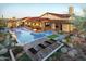 Stunning property featuring a spacious pool and outdoor entertaining area at 8510 E Tecolote Cir, Scottsdale, AZ 85266