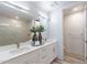Modern bathroom with double vanity and large shower at 3131 N Central Ave # 5021, Phoenix, AZ 85012