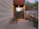 Modern outdoor patio with seating and mountain views at 4796 E Charles Dr, Paradise Valley, AZ 85253