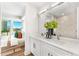 Modern bathroom with double vanity and walk-in shower at 3131 N Central Ave # 3015, Phoenix, AZ 85012