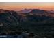 Scenic view of a desert landscape with mountain views at sunset at 9108 E Grapevine Pass --, Scottsdale, AZ 85262