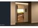 Open doorway reveals a modern living space with sunset views at 4849 N Camelback Ridge Rd # A311, Scottsdale, AZ 85251