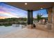 Modern outdoor kitchen with built-in grill at 38152 N 109Th St, Scottsdale, AZ 85262