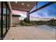 Spacious covered patio overlooking the backyard at 38152 N 109Th St, Scottsdale, AZ 85262