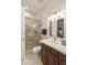Clean bathroom, featuring a walk-in shower and modern vanity at 6990 E Buckhorn Trl, Scottsdale, AZ 85266
