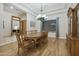 Bright dining room featuring hardwood floors and chandelier at 6990 E Buckhorn Trl, Scottsdale, AZ 85266