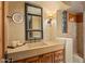 Bathroom with concrete sink and walk-in shower at 10040 E Happy Valley Rd # 676, Scottsdale, AZ 85255