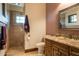 Clean bathroom with shower, toilet and vanity at 865 E Monte Vista Trl, Wickenburg, AZ 85390