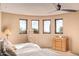 Guest bedroom with twin beds and mountain views at 11108 E Mariola Way, Scottsdale, AZ 85262