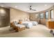 Guest bedroom with twin beds and mountain views at 11108 E Mariola Way, Scottsdale, AZ 85262