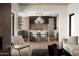 Modern kitchen with an island and high-end finishes at 41851 N 112Th Pl, Scottsdale, AZ 85262