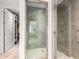 Contemporary bathroom with walk-in shower and glass enclosure at 37200 N Cave Creek Rd # 2124, Scottsdale, AZ 85262