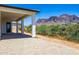 Covered patio with mountain views at 723 N Moon Rd, Apache Junction, AZ 85119