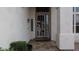 Front entrance with decorative metal door at 6547 E Sierra Morena St, Mesa, AZ 85215