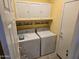 Laundry room with washer, dryer, and additional storage at 2101 S Meridian Rd # 215, Apache Junction, AZ 85120