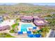 Aerial view of community pool, water park, and clubhouse at 3704 W Vivian Ct, Phoenix, AZ 85086