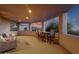 Covered patio with seating and mountain views at 10751 E Candlewood Dr, Scottsdale, AZ 85255