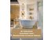 Elegant freestanding bathtub, designer lighting, and modern fixtures at 7157 E Rancho Vista Dr # 3006, Scottsdale, AZ 85251