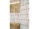 Close-up of the unique mosaic tile in the bathroom at 7157 E Rancho Vista Dr # 3006, Scottsdale, AZ 85251