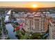 Highrise building near canal with city views at sunset at 7175 E Camelback Rd # 704, Scottsdale, AZ 85251