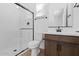 Clean bathroom with walk-in shower and vanity at 37520 W Padilla St, Maricopa, AZ 85138