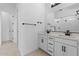 Modern bathroom with double vanity and walk-in shower at 37645 W Padilla St, Maricopa, AZ 85138
