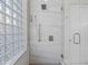 Walk-in shower with glass enclosure and modern fixtures at 11905 N 83Rd Pl, Scottsdale, AZ 85260