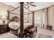 Elegant Primary bedroom with a large four-poster bed and ample space at 3314 E Azalea Dr, Gilbert, AZ 85298