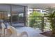 Private balcony with comfortable seating and city views at 7167 E Rancho Vista Dr # 3003, Scottsdale, AZ 85251
