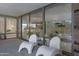 Spacious balcony offering views of the living room and bedroom at 7167 E Rancho Vista Dr # 3003, Scottsdale, AZ 85251