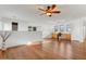 Spacious living area with hardwood floors and built-in desk at 3260 E Mead Dr, Gilbert, AZ 85298