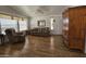 Living room with wood floors and comfortable furniture at 650 N Hawes Rd # 4956, Mesa, AZ 85207