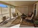 Covered patio with seating area and southwestern decor at 650 N Hawes Rd # 4956, Mesa, AZ 85207