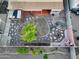 Aerial view of backyard with fire pit and unique landscaping at 11322 W Diana Ave, Peoria, AZ 85345