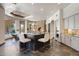 Island kitchen with granite countertops and stainless steel appliances, showcasing a breakfast bar at 4327 E Capricorn Pl, Chandler, AZ 85249