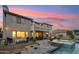 Stunning backyard oasis with pool, spa, and expansive patio perfect for entertaining at 3852 E Expedition Way, Phoenix, AZ 85050