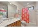Bright bathroom with tub, shower, and updated vanity at 3852 E Expedition Way, Phoenix, AZ 85050