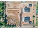 Aerial view of two new single-Gathering homes under construction, on adjacent lots at 26761 S 181St Pl, Queen Creek, AZ 85142