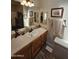 Bathroom with single vanity, mirror, and neutral color scheme at 650 N Hawes Rd # 4507, Mesa, AZ 85207