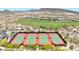 Aerial view of community tennis courts at 12349 W Tyler Trl, Peoria, AZ 85383