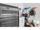 Well-organized garage workshop with workbenches, tool storage, and utility sink at 2206 E Sapium Way, Phoenix, AZ 85048