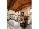 Open living space with a large fireplace and high ceilings at 38749 N 104Th Way, Scottsdale, AZ 85262