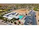 Community pool and parking area from above at 5203 E Midnight Star Dr, San Tan Valley, AZ 85143