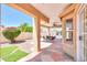 Patio with seating area, ceiling fan, and pool view at 1247 E Marketplace Se Way, Phoenix, AZ 85048