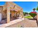 Landscaped backyard with patio, grass, and mature plants at 1247 E Marketplace Se Way, Phoenix, AZ 85048