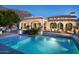 Luxury backyard pool with expansive patio and mountain views at 10728 E Cottontail Ln, Scottsdale, AZ 85255