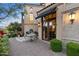 Peaceful patio with fountain and seating area at 9926 E Kemper Way, Scottsdale, AZ 85255