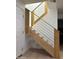 Modern staircase with wood and metal accents at 8055 E Thomas Rd # E117, Scottsdale, AZ 85251