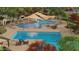 Large pool with a separate Gathering pool and shade structures at 19749 S 231 St. Way, Queen Creek, AZ 85142